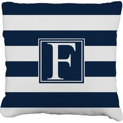 Horizontal Stripe Faux-Linen Throw Pillow 20" (Personalized)