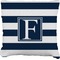 Horizontal Stripe Personalized Burlap Pillow Case