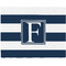 Horizontal Stripe Woven Fabric Placemat - Twill w/ Initial
