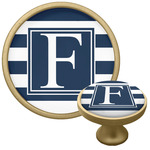 Horizontal Stripe Cabinet Knob - Gold (Personalized)