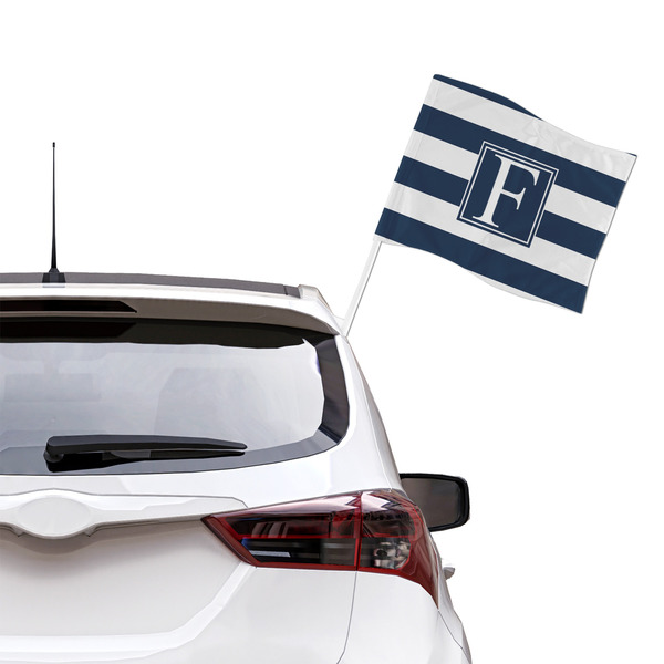 Horizontal Stripe Car Flag - Large - LIFESTYLE