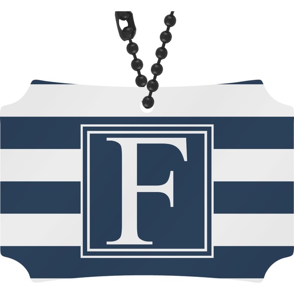 Custom Horizontal Stripe Rear View Mirror Ornament (Personalized)