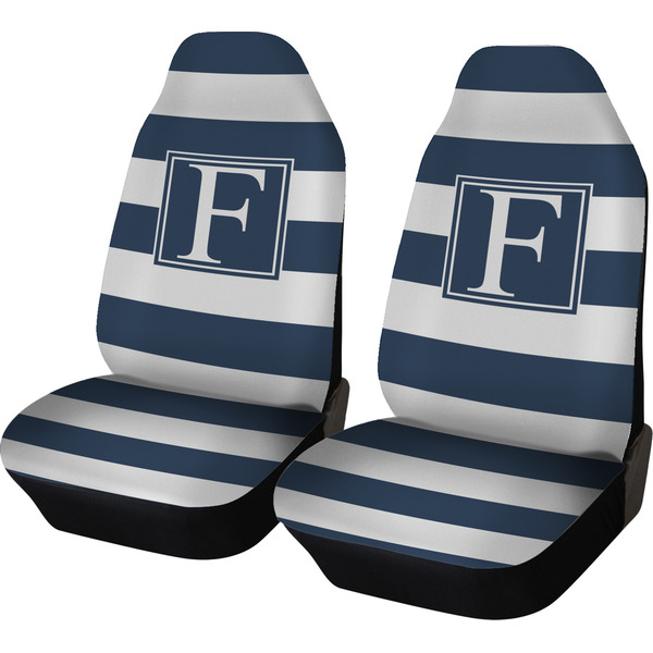 Custom Horizontal Stripe Car Seat Covers (Set of Two) (Personalized)