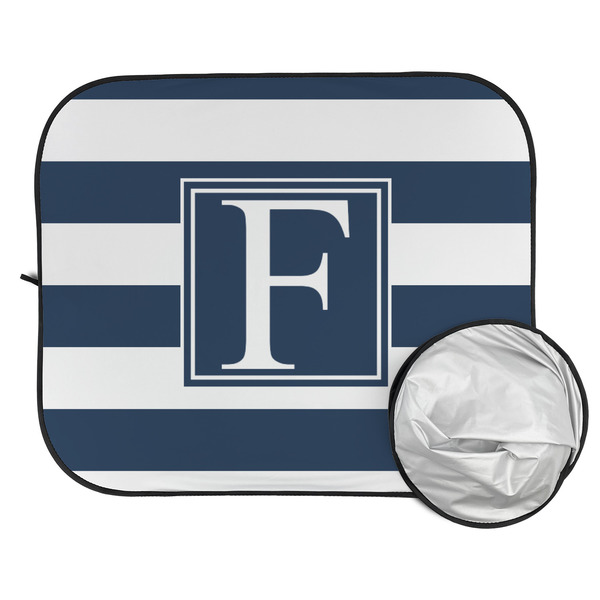 Horizontal Stripe Car Sun Shades - FOLDED & UNFOLDED