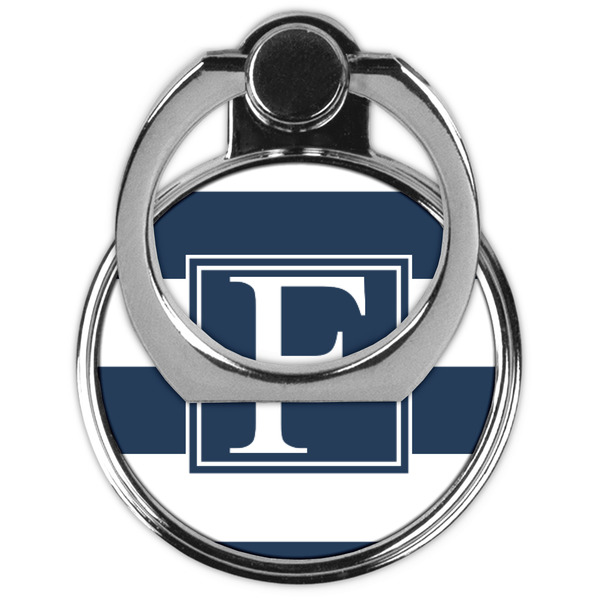 Horizontal Stripe Cell Phone Ring Stand & Holder - Front (Collapsed)