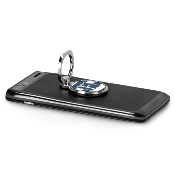 Horizontal Stripe Cell Phone Ring & Stand in Use