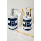Horizontal Stripe Ceramic Bathroom Accessories - LIFESTYLE (toothbrush holder & soap dispenser)