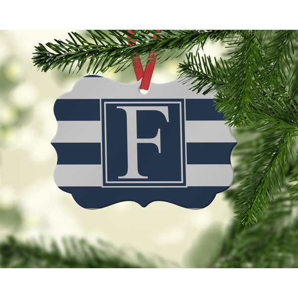 Horizontal Stripe Christmas Ornament (On Tree)