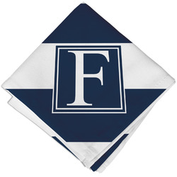 Horizontal Stripe Cloth Cocktail Napkin - Single w/ Initial