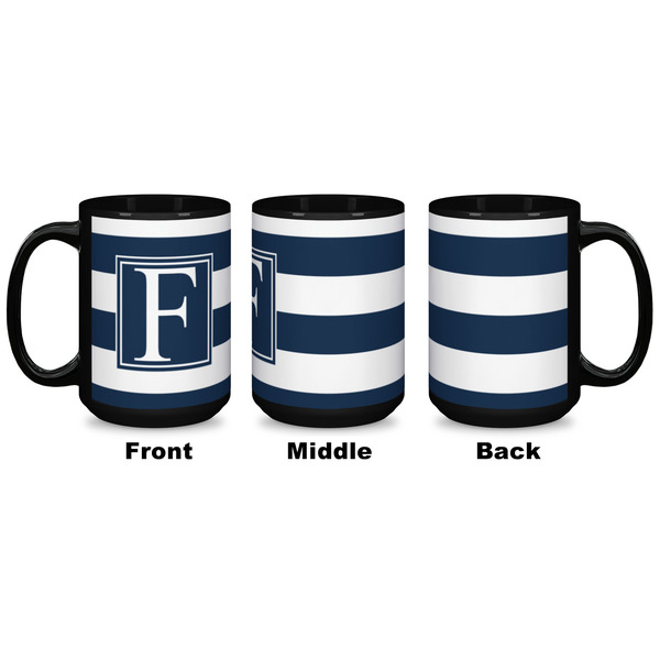 Horizontal Stripe Coffee Mug - 15 oz - Black APPROVAL