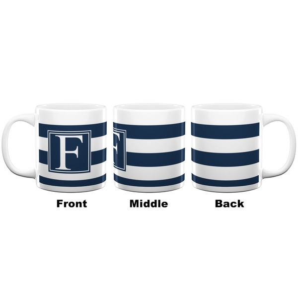 Horizontal Stripe Coffee Mug - 20 oz - White APPROVAL