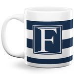 Horizontal Stripe 20 Oz Coffee Mug - White (Personalized)