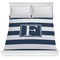 Horizontal Stripe Comforter - Full / Queen (Personalized)