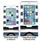 Horizontal Stripe Compare Phone Stand Sizes - with iPhones