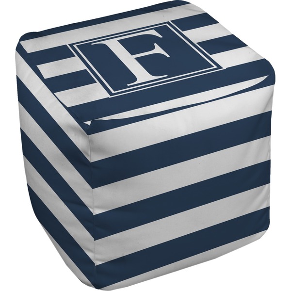 Custom Horizontal Stripe Cube Pouf Ottoman - 13" (Personalized)
