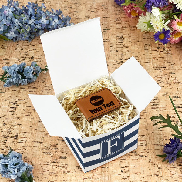 Horizontal Stripe Cubic Gift Box - In Context