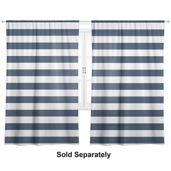 Horizontal Stripe Curtain 112x80 - Lined