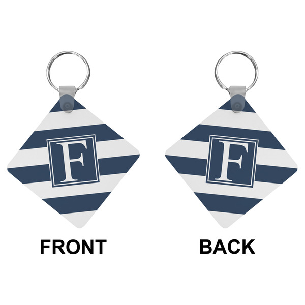 Horizontal Stripe Diamond Keychain (Front + Back)