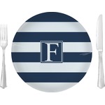 Horizontal Stripe 10" Glass Lunch / Dinner Plates - Single or Set (Personalized)