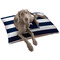 Horizontal Stripe Dog Bed - Large LIFESTYLE