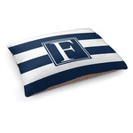 Horizontal Stripe Dog Bed - Medium w/ Initial