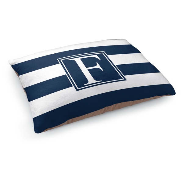 Custom Horizontal Stripe Dog Bed - Medium w/ Initial