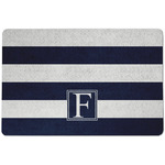 Horizontal Stripe Dog Food Mat w/ Initial