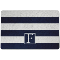 Horizontal Stripe Dog Food Mat w/ Initial