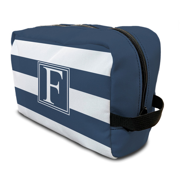 Custom Horizontal Stripe Toiletry Bag / Dopp Kit (Personalized)