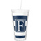 Horizontal Stripe Double Wall Tumbler with Straw (Personalized)