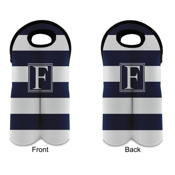 Horizontal Stripe Double Wine Tote - APPROVAL (new)