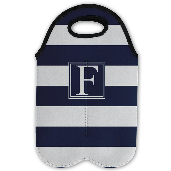 Horizontal Stripe Double Wine Tote - Flat (new)