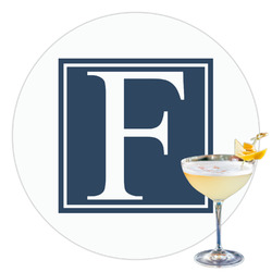 Horizontal Stripe Printed Drink Topper - 3.5" (Personalized)