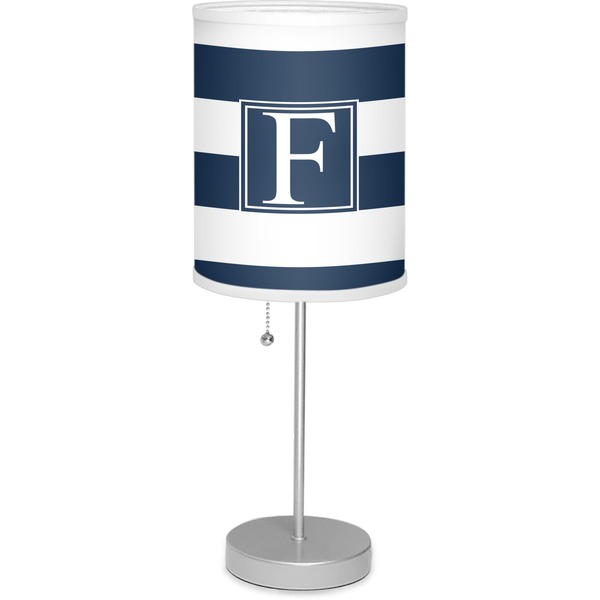 Custom Horizontal Stripe Lamp with Drum Shade (Personalized)