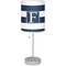 Horizontal Stripe Drum Lampshade with base included