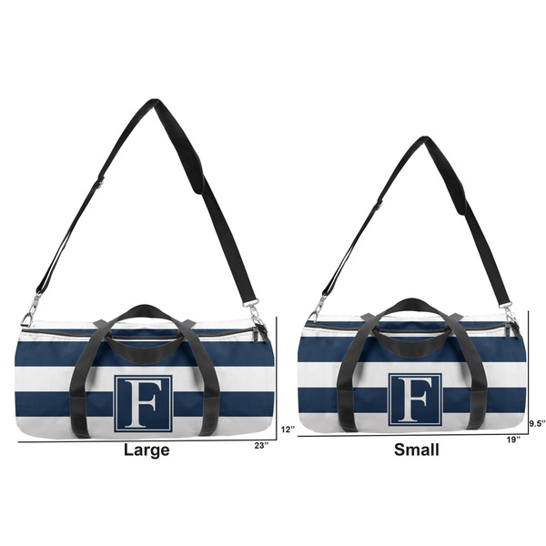 Horizontal Stripe Duffle Bag Small and Large
