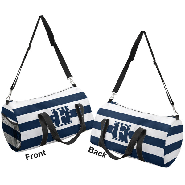 Horizontal Stripe Duffle bag large front and back sides