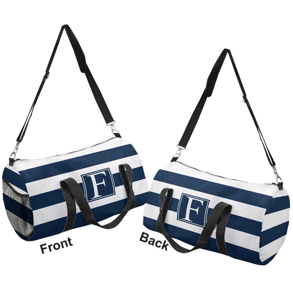Horizontal Stripe Duffle bag small front and back sides