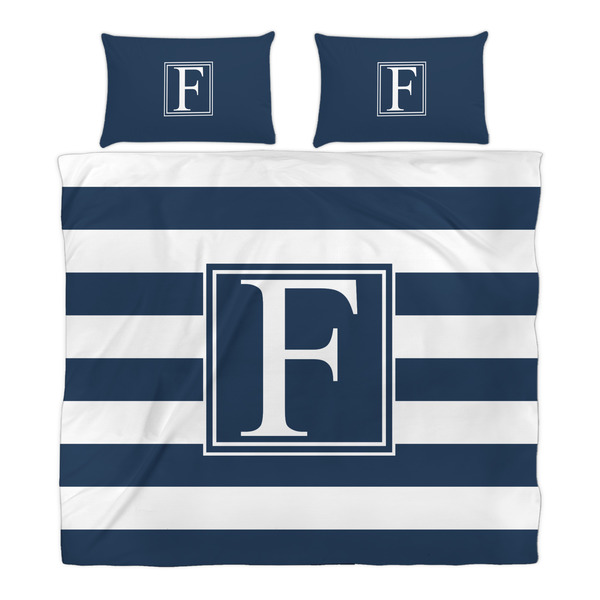 Horizontal Stripe Duvet Cover Set - King - Alt Approval