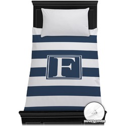 Horizontal Stripe Duvet Cover - Twin (Personalized)