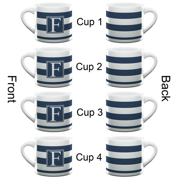 Horizontal Stripe Espresso Cup - 6oz (Double Shot Set of 4) APPROVAL