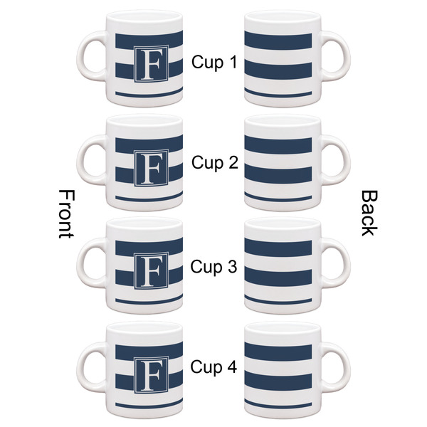 Horizontal Stripe Espresso Cup Set of 4 - Apvl