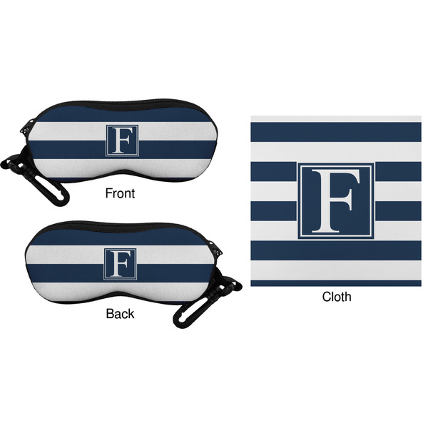 Horizontal Stripe Eyeglass Case & Cloth (Approval)