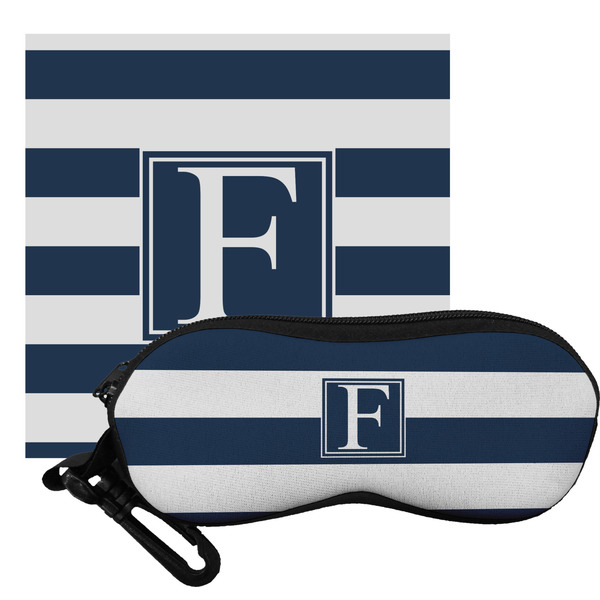 Custom Horizontal Stripe Eyeglass Case & Cloth (Personalized)