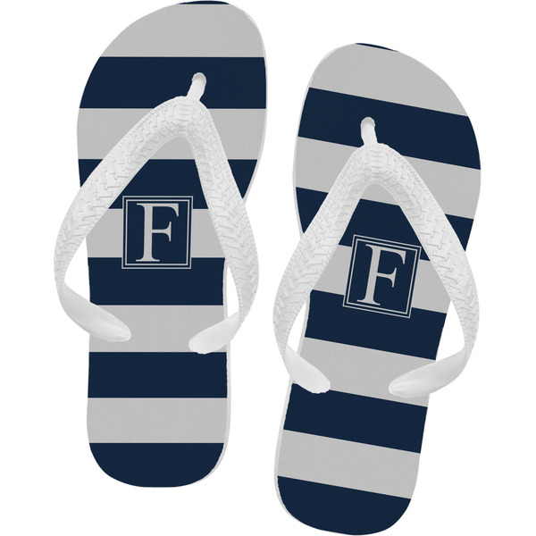 Custom Horizontal Stripe Flip Flops - Small (Personalized)
