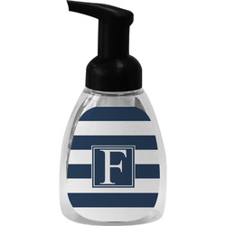 Horizontal Stripe Foam Soap Bottle - Black (Personalized)