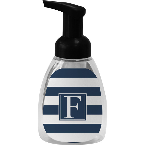 Custom Horizontal Stripe Foam Soap Bottle - Black (Personalized)
