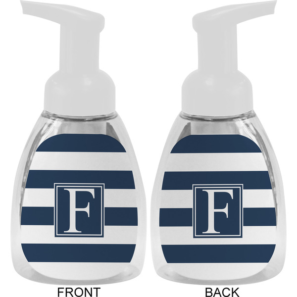 Horizontal Stripe Foam Soap Bottle Approval - White
