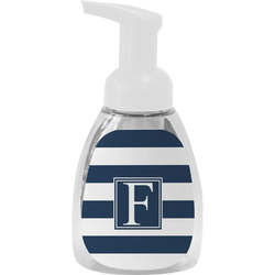 Horizontal Stripe Foam Soap Bottle - White (Personalized)