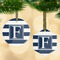 Horizontal Stripe Frosted Glass Ornament - MAIN PARENT